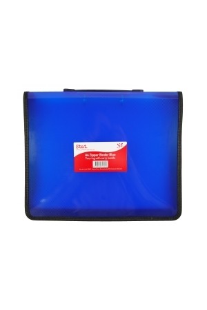 Stat Binder: A4 - 2R Zipper W/handle (Blue)