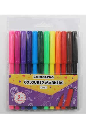 Schoolpro Marker - Assorted (Pack of 12)