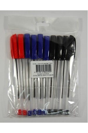 Pen 1.0mm Ballpoint: Assorted (Pack of 10)