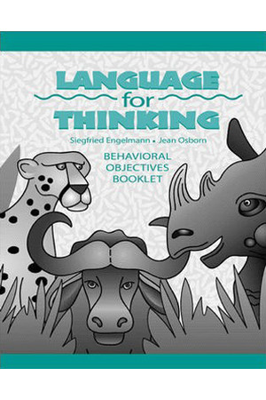 Language for Thinking - Behavioural Objectives Booklet