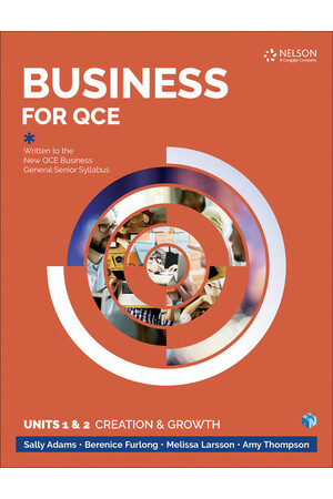 Business for QCE Units 1 & 2 - Creation and Growth: Student Book (Print & Digital)