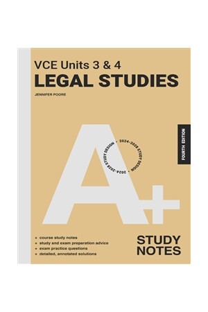 A+ VCE Units 3 & 4 Legal Studies Study Notes