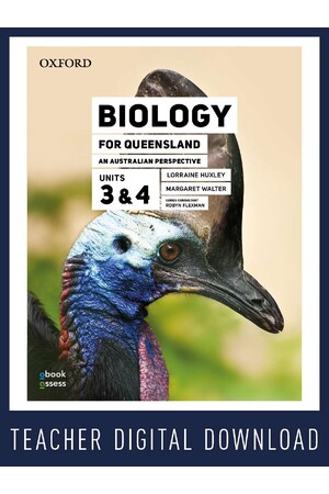 Biology for Queensland An Australian Perspective - Units 3 & 4 Third Edition: Teacher obook/assess (Digital Access Only)