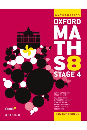 Oxford Maths 8 Stage 4 NSW Curriculum Student Book + obook pro (Print & Digital)