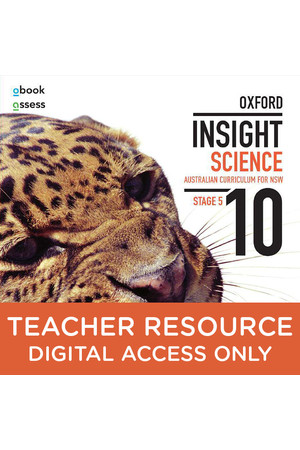 Oxford Insight Science AC for New South Wales - Year 10: Teacher obook/assess (Digital Access Only)