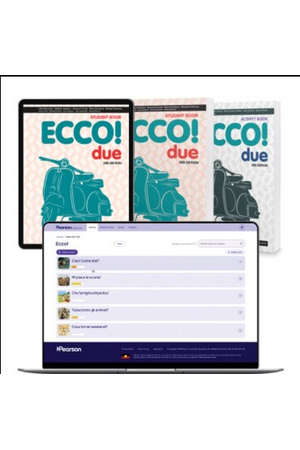 Ecco! due Student Book, eBook, Digital Hub and Activity Book, 3rd edition