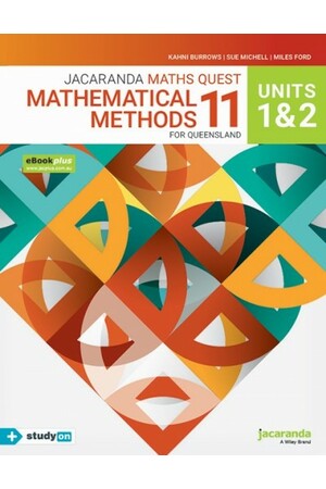 Jacaranda Maths Quest 11 -  Mathematical Methods: Units 1 & 2 for Queensland eBookPLUS & Print + studyON (Print & Digital)