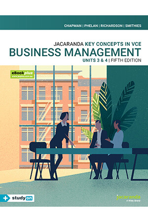 Jacaranda Key Concepts in VCE Business Management - Units 3 & 4 5e (eBookPLUS & Print + studyON)