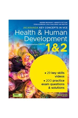 Jacaranda Key Concepts in VCE Health & Human Development - Units 1 & 2 7E learnON & Print (includes free studyON)