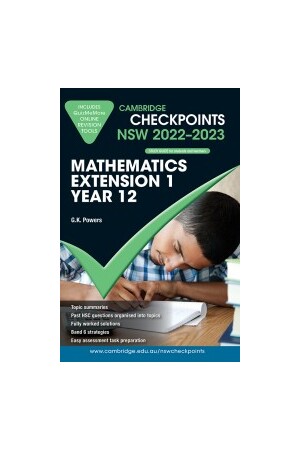 Cambridge Checkpoints NSW - Mathematics Extension 1: Year 12 (2022-2023)