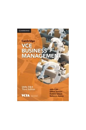Cambridge VCE Business Management: Units 3 & 4 - Student Book (Print & Digital)
