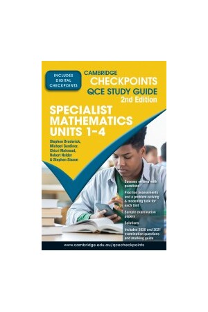 Cambridge Checkpoints QCE - Specialist Mathematics: Units 1-4 Second Edition (Print & Digital)