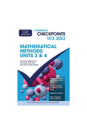 Cambridge Checkpoints VCE - Mathematical Methods: Units 3&4 2023 (Print & Digital)