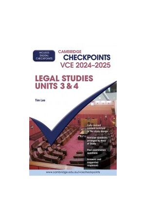 Cambridge Checkpoints VCE Legal Studies Units 3 & 4 2024