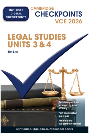Cambridge Checkpoints VCE - Legal Studies Units 3&4 (2026-2027): Print & Digital