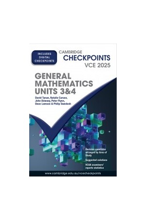 Cambridge Checkpoints VCE General Mathematics Units 3&4 2025 (print and digital)