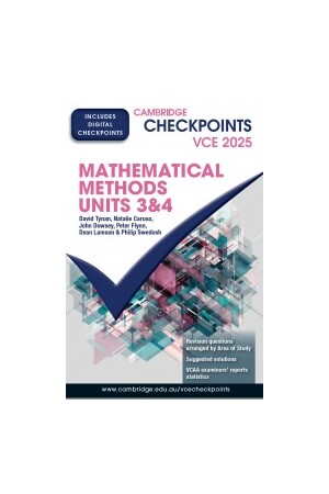 Cambridge Checkpoints VCE - Mathematical Methods: Units 3&4 2023 (Print & Digital)