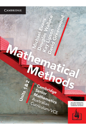 Cambridge Senior Mathematics: VCE - Mathematical Methods (Units 1&2): Student Textbook (Print & Digital)