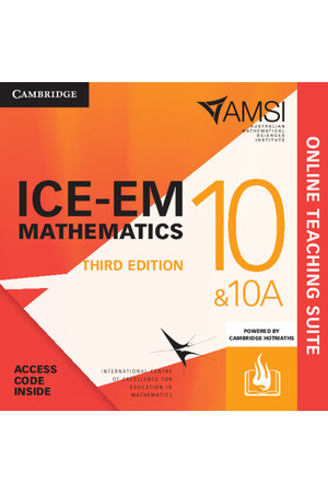 ICE-EM Mathematics for the Australian Curriculum - Third Edition: Year 10 & 10A Online Teaching Suite (Digital Access Only)