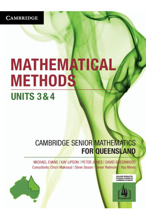 Cambridge Senior Mathematics QLD - Mathematical Methods (Units 3&4): Student Textbook (Print & Digital)