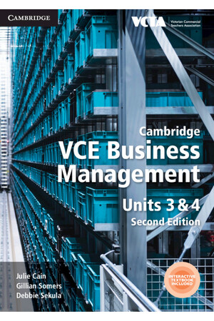Cambridge VCE Business Management: Units 3 & 4 - Student Book (Print & Digital)