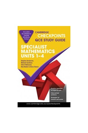Cambridge Checkpoints QCE - Specialist Mathematics: Units 1 -4