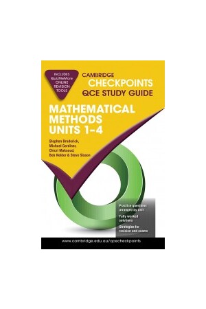 Cambridge Checkpoints QCE - Mathematical Methods: Units 1 - 4
