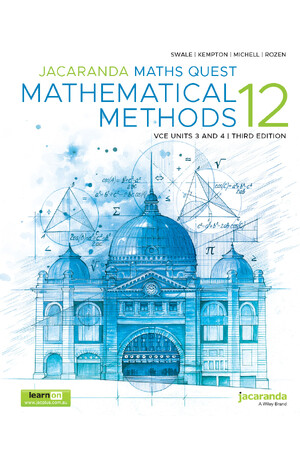 Jacaranda Maths Quest 12 Mathematical Methods VCE Units 3&4 Third Edition (learnON & Print)