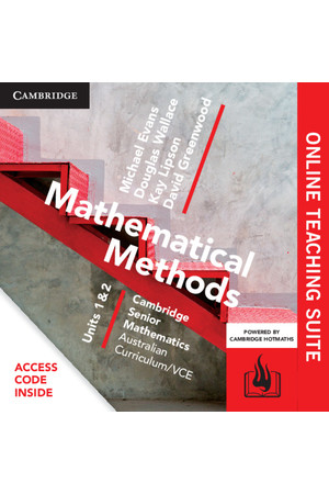 Cambridge Senior Mathematics: VCE - Mathematical Methods (Units 1&2): Online Teacher Suite (Digital Access Only)