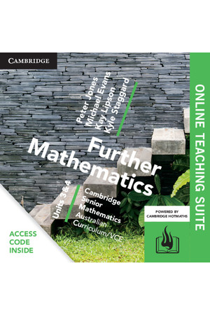 Cambridge Senior Mathematics: VCE - Further Mathematics (Units 3&4): Online Teacher Suite (Digital Access Only)