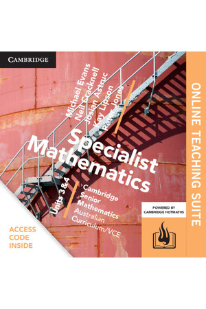 Cambridge Senior Mathematics: VCE - Specialist Mathematics (Units 3&4): Online Teacher Suite (Digital Access Only)