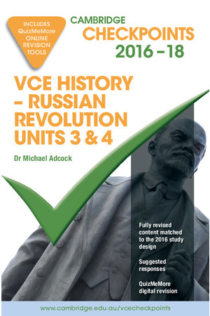 Cambridge Checkpoints VCE History - Russian Revolution: Units 3 & 4 (Print)