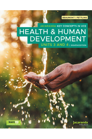 Jacaranda Key Concepts in VCE Health & Human Development Units 3&4 8E (learnON & Print)