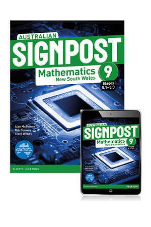 Australian Signpost Maths NSW - Year 9 (5.1 - 5.3): Student Book with eBook (Print & Digital)