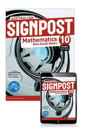 Australian Signpost Maths NSW - Year 10 (5.1 - 5.3): Student Book with eBook (Print & Digital)
