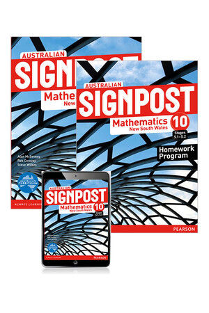 Australian Signpost Maths NSW - Year 10 (5.1 - 5.2): Combo Pack - Student Book, eBook and Homework Program (Print & Digital)