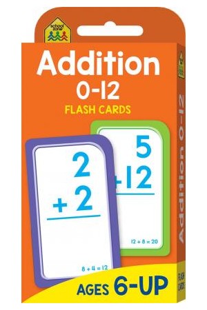 Addition 0-12 Flash Cards