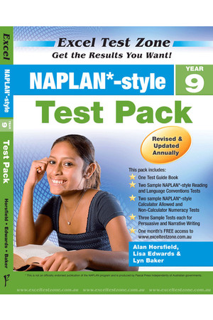 Excel Test Zone - NAPLAN*-style Test Pack: Year 9