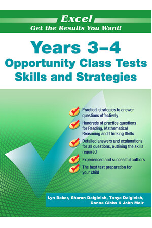 Excel Test Skills - Opportunity Class: Skills and Strategies - Years 3-4