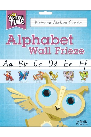 Writing Time - Alphabet Wall Frieze: Victorian Modern Cursive Script