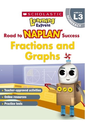 Road to NAPLAN Success: Level 3 - Fractions and Graphs (Ages 8-9)