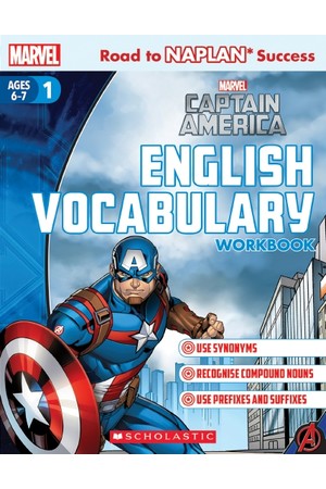 Road to NAPLAN Success: Level 1 - Captain America English Vocabulary Workbook