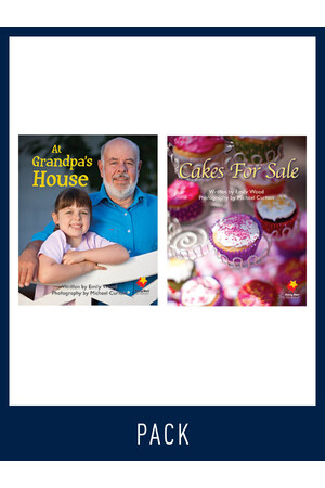 Flying Start to Literacy: Guided Reading - At Grandpa's House & Cakes For Sale - Level 2 (Pack 5)