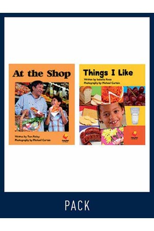 Flying Start to Literacy: Guided Reading - At the Shop & Things I Like - Level 2 (Pack 9)