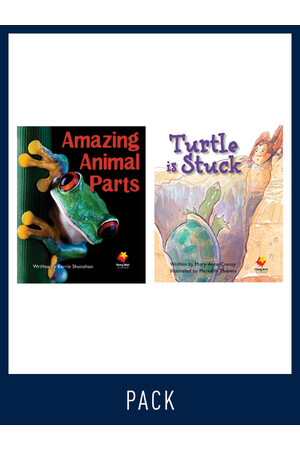 Flying Start to Literacy: Guided Reading - Amazing Animal Parts & Turtle is Stuck - Level 4 (Pack 2)