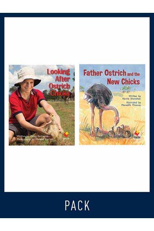 Flying Start to Literacy: Guided Reading - Looking After Ostriches Chicks & Father Ostrich and the New Chicks - Level 10 (Pack 1)