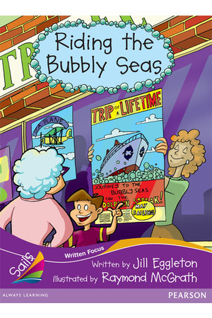 Sails - Fluency Level, Set 2 (Purple): Riding the Bubbly Seas (Reading Level 24 / F&P Level O)