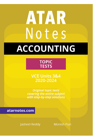 ATAR Notes VCE - Units 3 & 4 Topic Tests: Accounting (2020-2024)