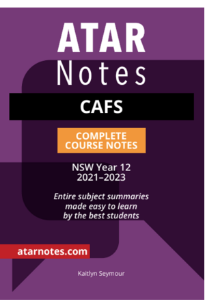 ATAR Notes Year 12 CAFS (Community and Family Studies) Notes - NSW