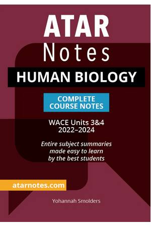 ATAR Notes WACE Year 12 Human Biology 3 & 4 Notes (2022-2024)